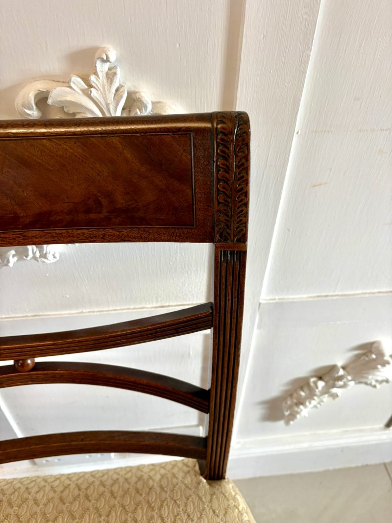 Antique George III Quality Sheraton Set of Eight Dining Chairs